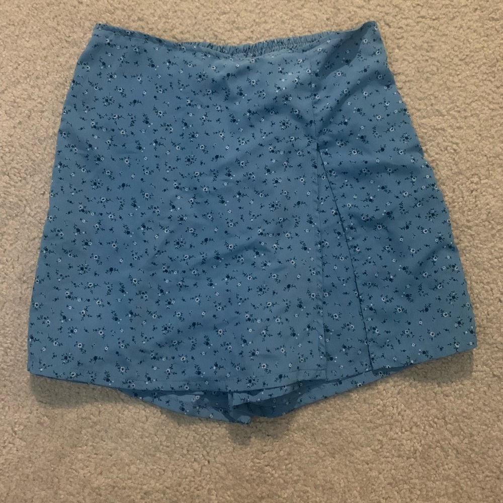 Blue Floral Skort